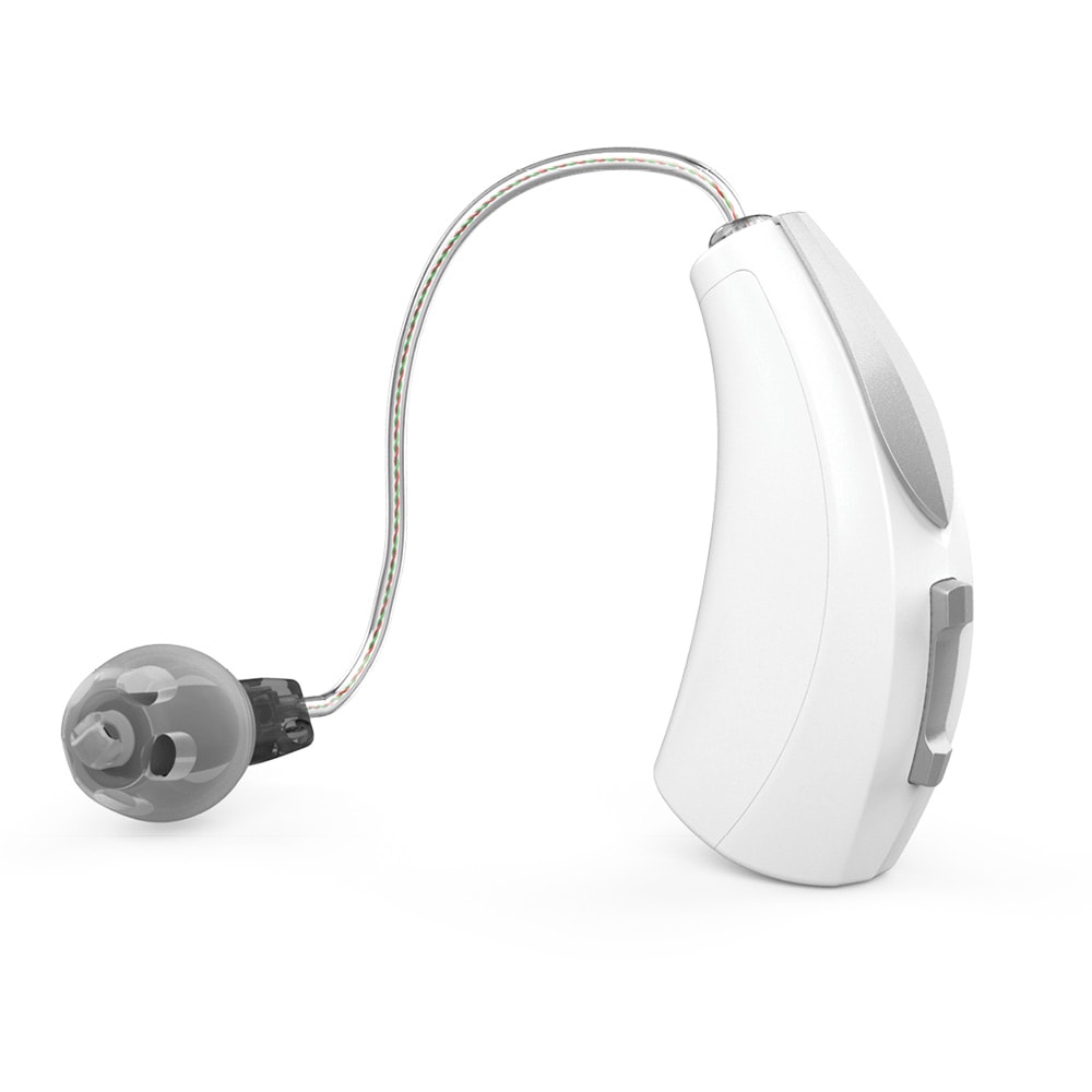 Livio Ric Rechargeable Hearing Aid In White Color