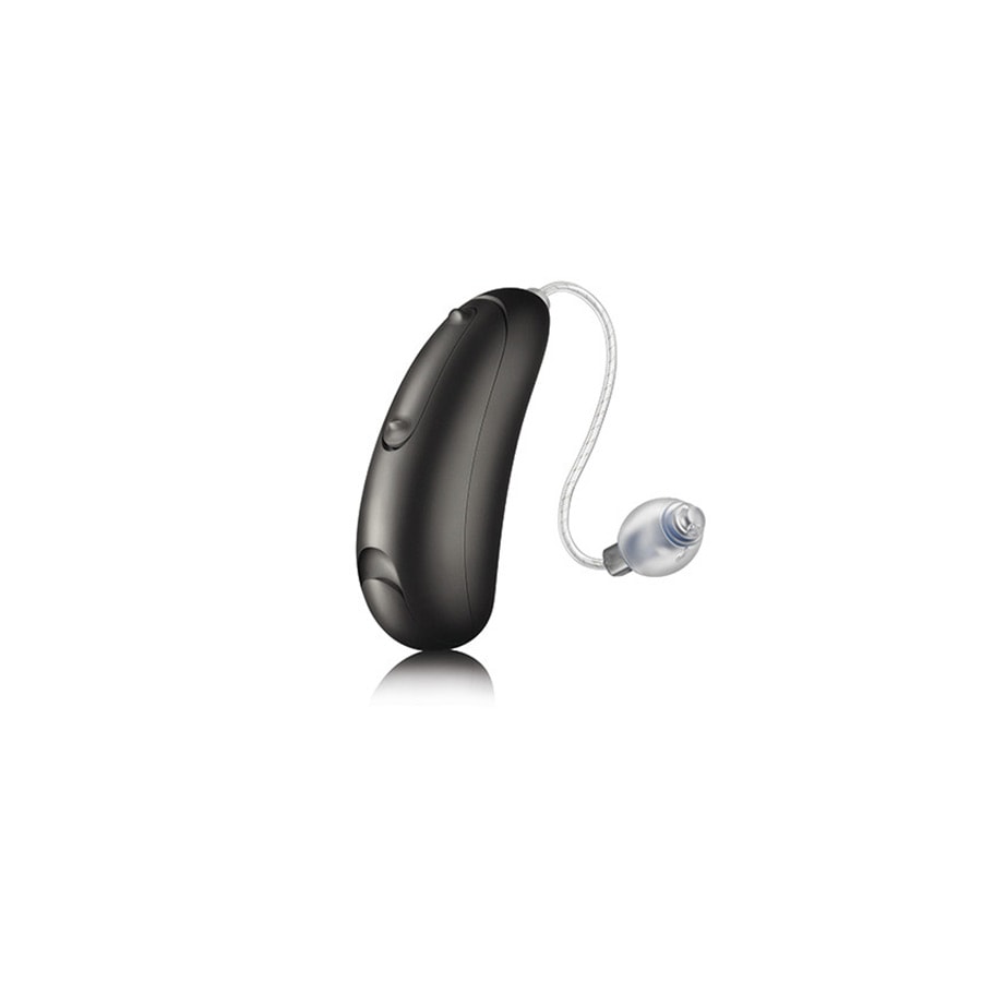 Moxi Fit Hearing Aid In Charcoal Color