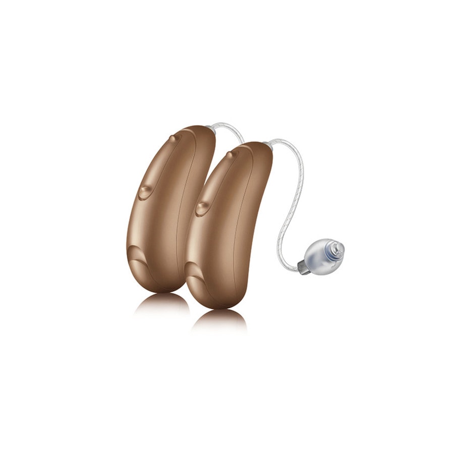 Moxi Fit Hearing Aid Devices In Amber Color