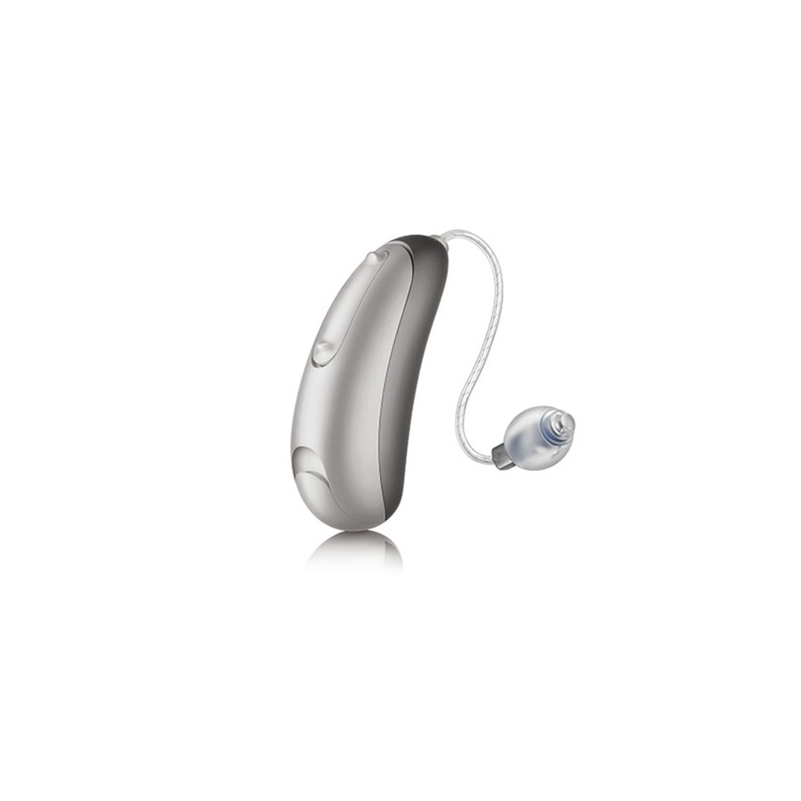 Moxi Fit Hearing Aid In Pewter Shine Color
