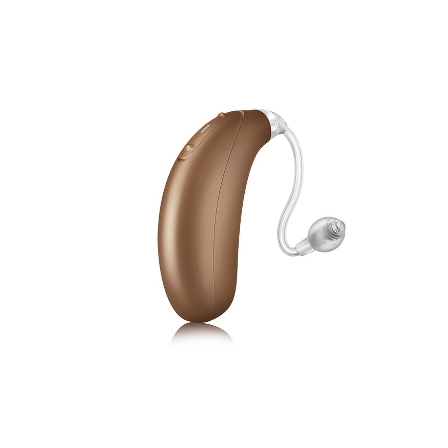 Stride Power Rechargeable Hearing Aid In Amber Color