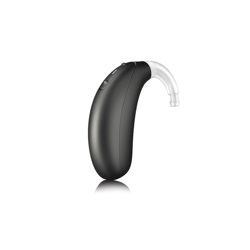Stride Power Rechargeable Hearing Aid In Charcoal Color